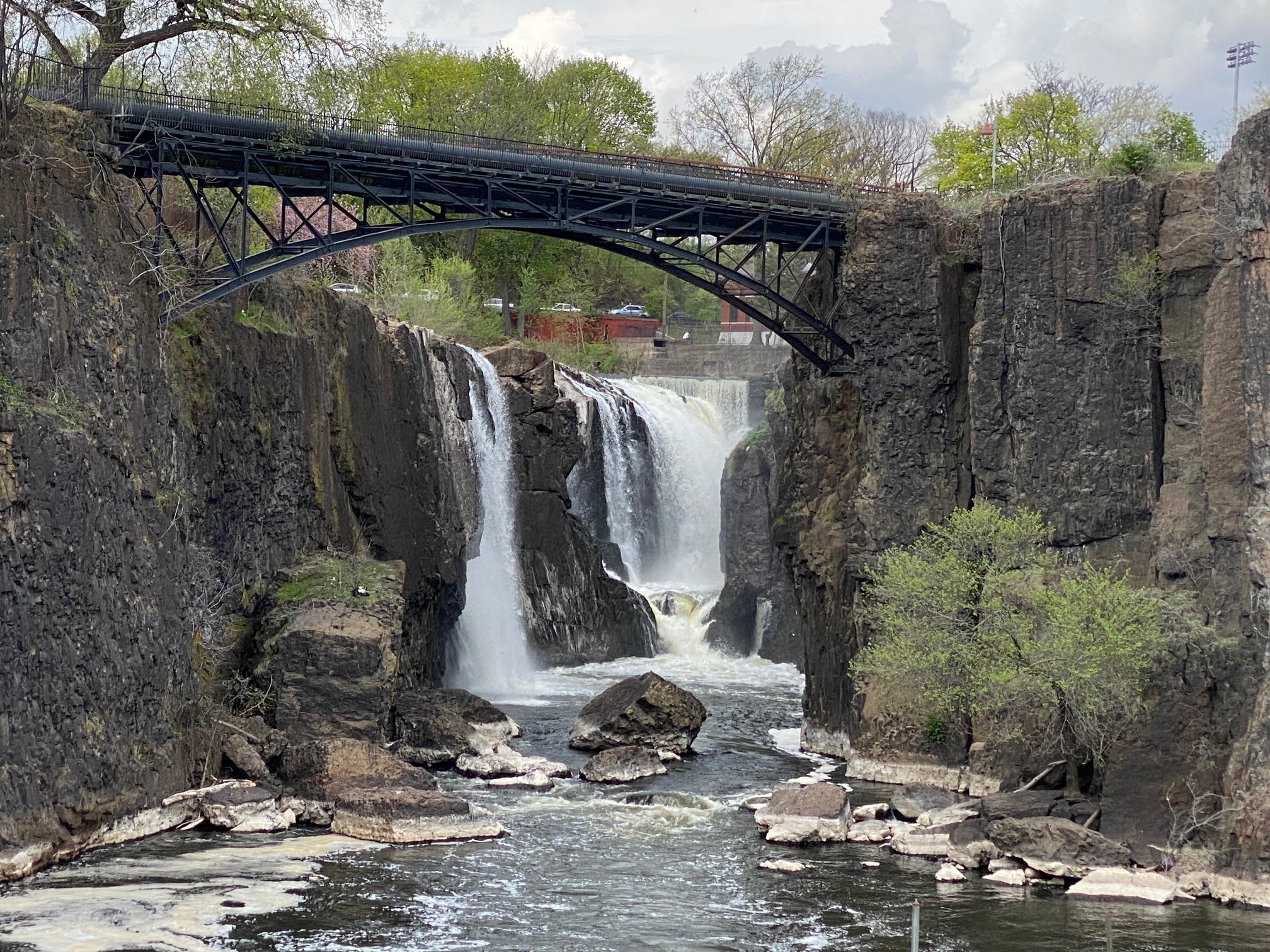 The waterfalls at Great Falls National Park in Paterson, NJ
