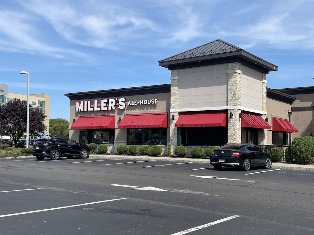 Exterior of Miller's Ale house adjacent to the Aloft hotel in Mount Laurel, NJ
