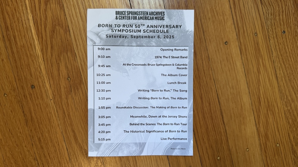 Copy of the official itinerary of the Born to Run Symposium - September 2025. 