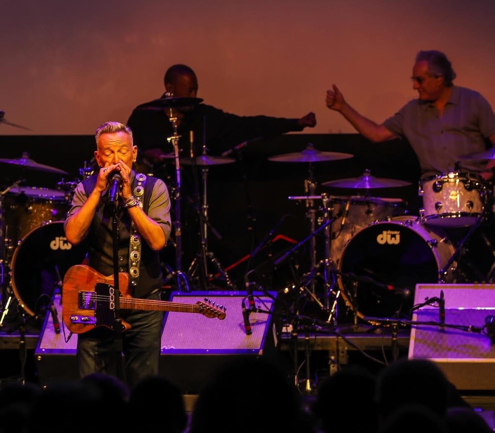 View of Springsteen and the E Street band on stage at the Symposium on September 6, 2025. 